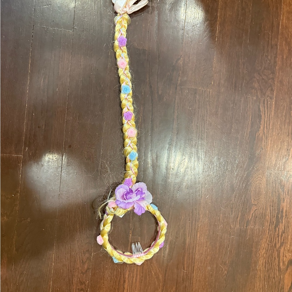 Disney Yellow and Pink Floral Braided Headband